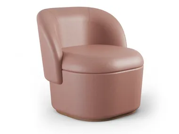 BISOU - Upholstered leather easy chair by Mambo Unlimited Ideas - view 2